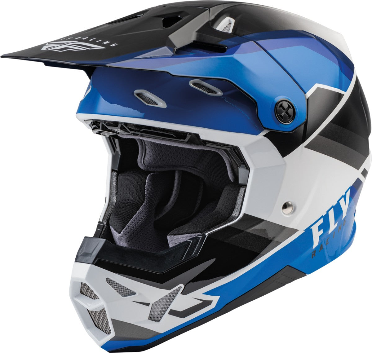 Fly Helmet Formula CP Rush Zwart Blauw Wit