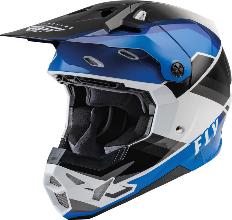 Fly Helmet Formula CP Rush Zwart Blauw Wit
