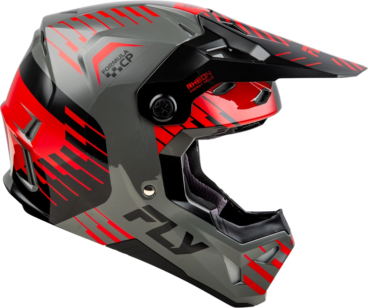 Fly Helmet Formula CP Slice Grijs Rood Zwart