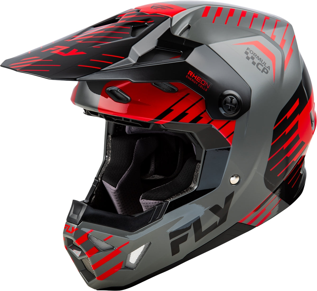 Fly Helmet Formula CP Slice Grijs Rood Zwart