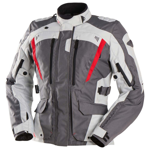 Furygan Apalaches Lady Evo Grey-Pearl-Red Motorcycle Jacket