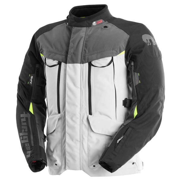 Furygan Challenger Grey-White-Yellow Fluo motorcycle jacket