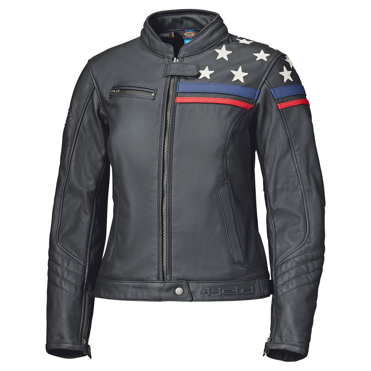 Held Midway Black Star leren motorjack – Zwart