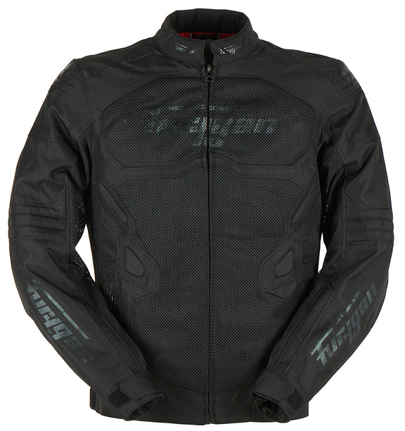 Furygan Atom Vented Evo motorjas Zwart, productfoto 1