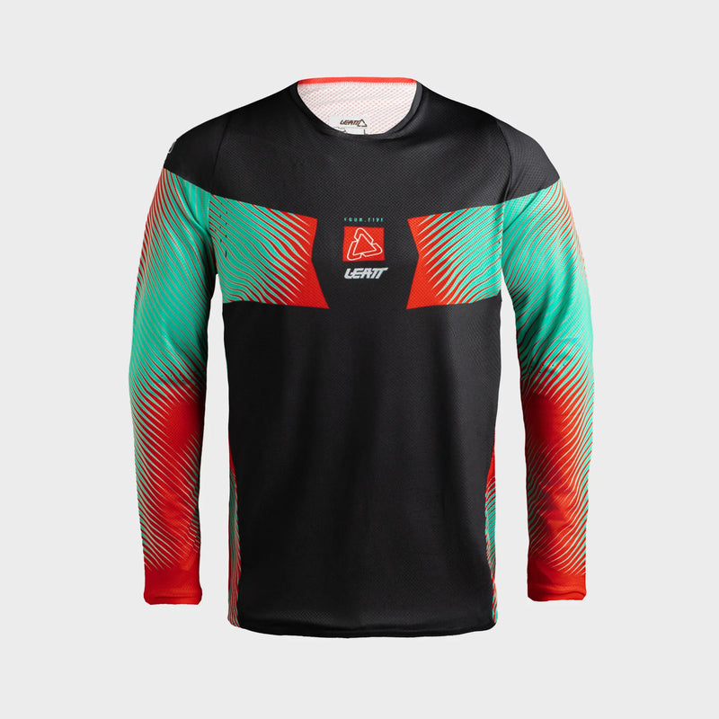 Leatt Moto 4.5 Lite Crossshirt Gestreept rood, productfoto 6