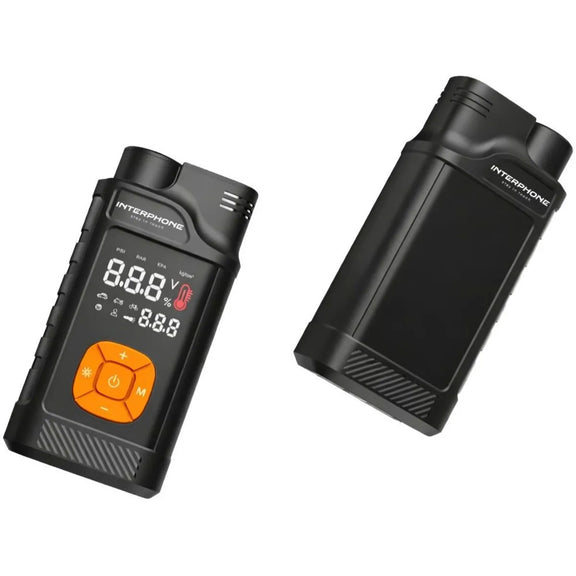 Interphone Air Pump Power – Draagbare Bandenpomp met Noodstarter 800A
