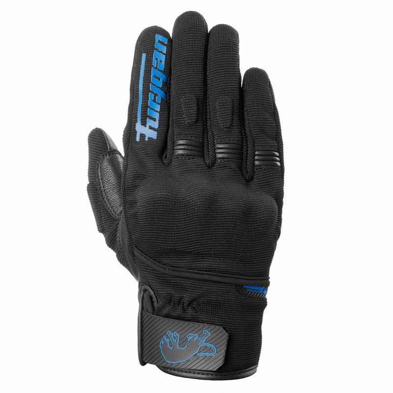 Furygan Jet D3O EVO motorhandschoenen zwart-blauw, productfoto 1