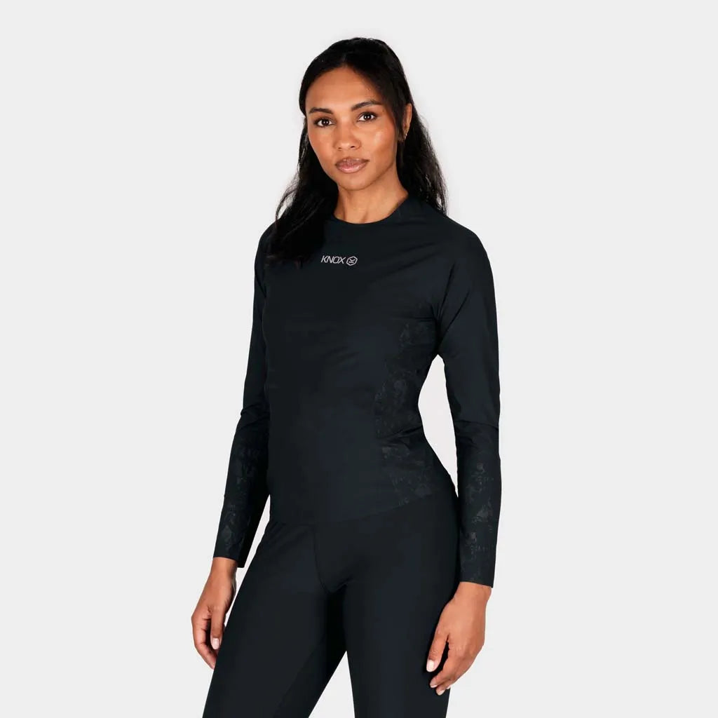Knox Dual Active Base Layer Shirt Dames Zwart – Lange Mouw