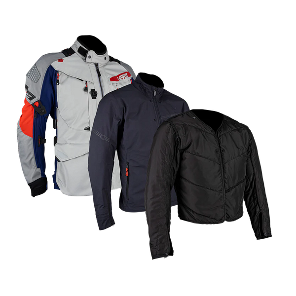 Leatt ADV MultiTour 7.5 Motorradjacke, 30.000 mm Wassersäule, AA-Level-2-Protektoren, blau-rot, 3-in-1