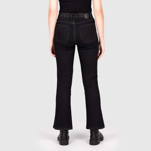 Knox Women’s Cartmel Kick Flare Aged Black Rust AA-rated motorcycle jeans (regular)