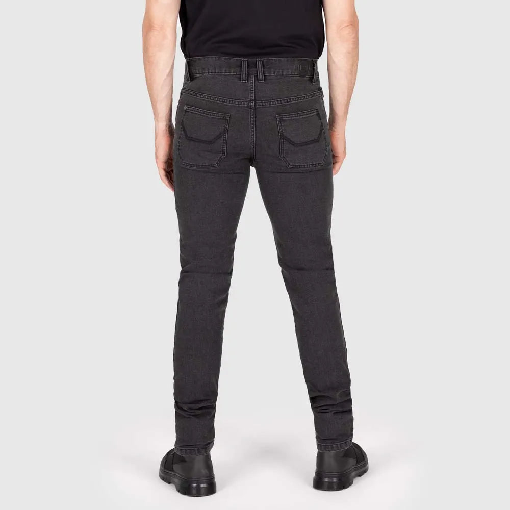 Knox Men’s Colton Slim REGULAR Aged Black Rust – AA Motorjeans voor Heren