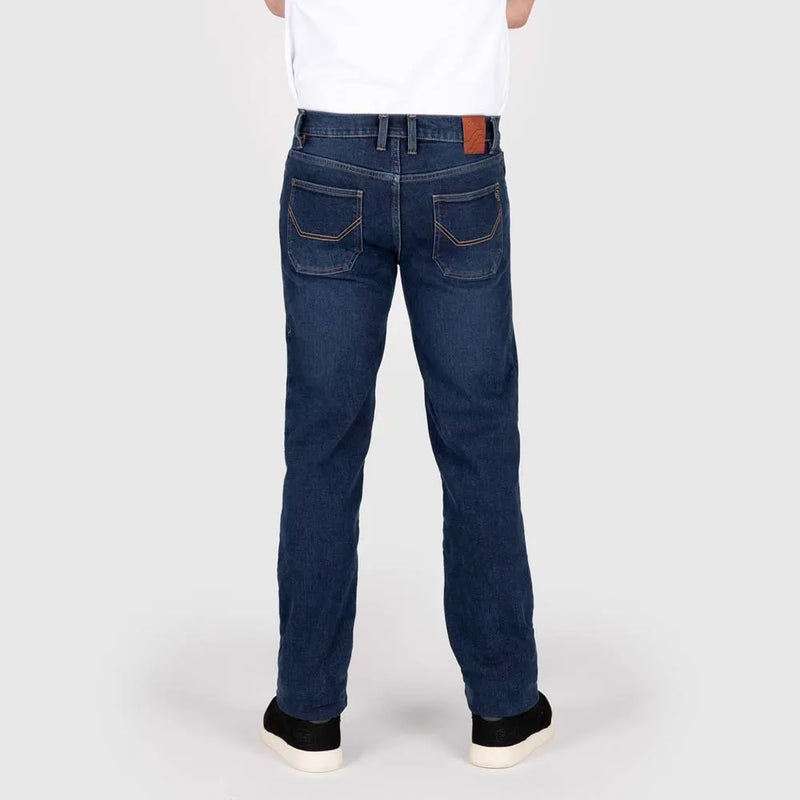 Knox Men’s Kirkstone Straight REGULAR Stone Wash Indigo – AAA Motorjeans voor Heren