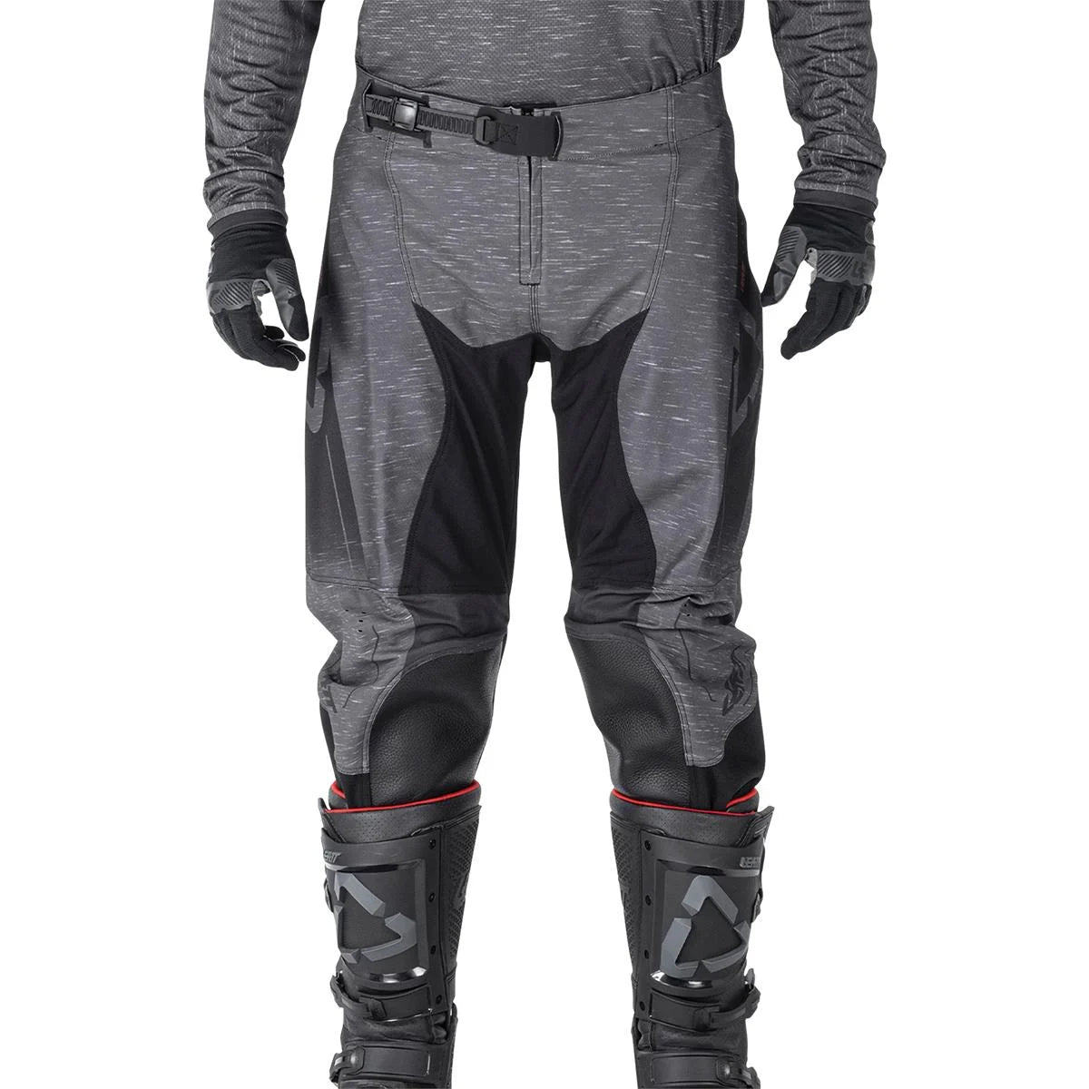 Leatt Moto 4.5 motorcycle pants off-road stretch with knee reinforcement Stealth Black/Gray