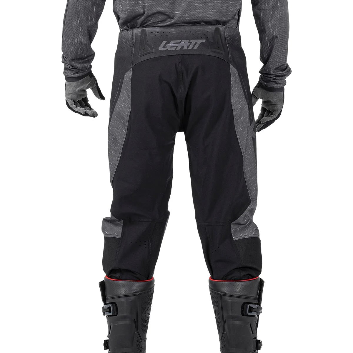 Leatt Moto 4.5 motorcycle pants off-road stretch with knee reinforcement Stealth Black/Gray