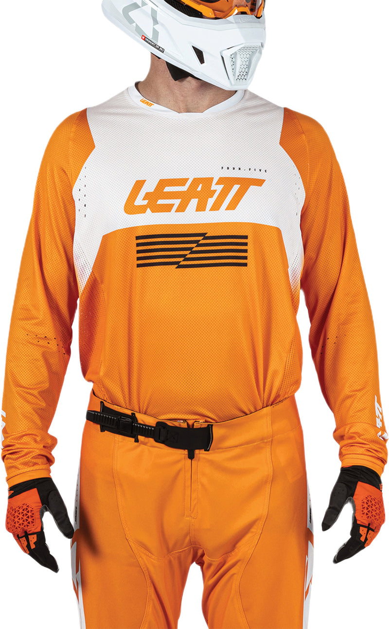 Leatt Moto 4.5 Lite V26 Motocross-Trikot, leicht, atmungsaktiv, Orange