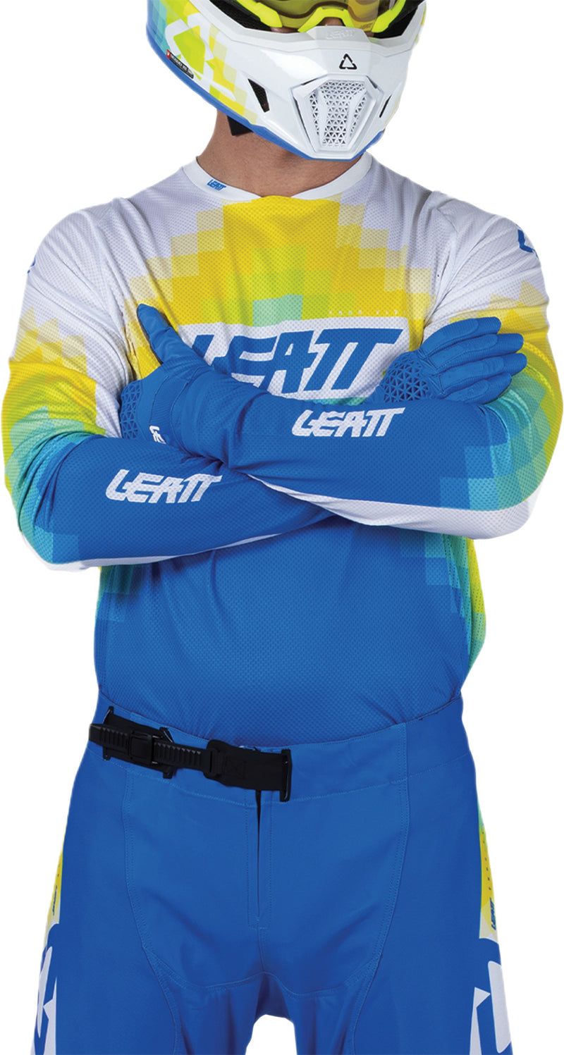 Leatt Moto 4.5 Lite V26 motocross jersey lightweight breathable Pixel Blue