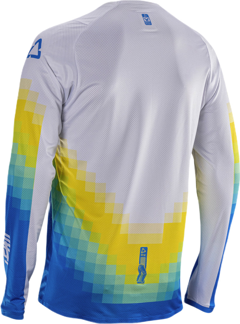 Leatt Moto 4.5 Lite V26 motocross jersey lightweight breathable Pixel Blue