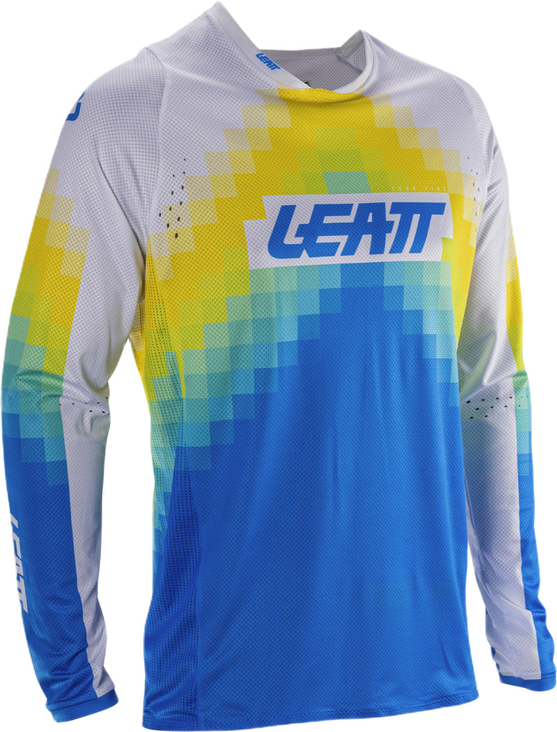 Leatt Moto 4.5 Lite V26 motocross jersey lightweight breathable Pixel Blue