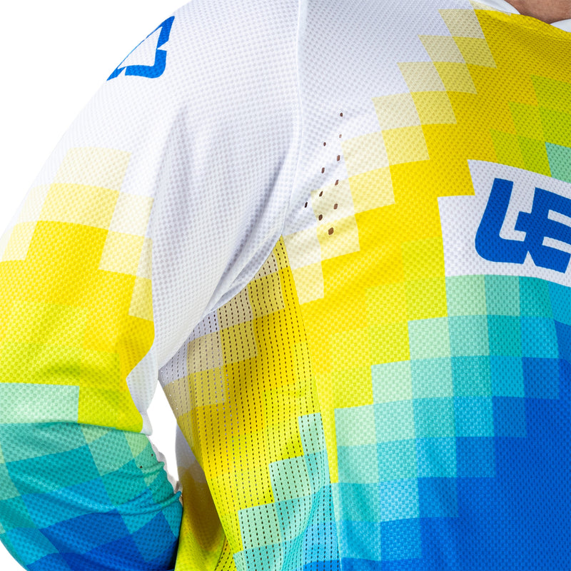 Leatt Moto 4.5 Lite V26 motocross jersey lightweight breathable Pixel Blue