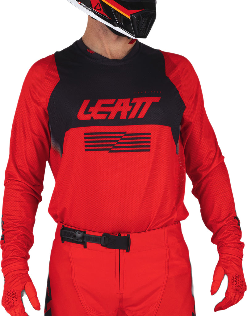 Leatt Moto 4.5 Lite V26 Motocross-Trikot, leicht und atmungsaktiv, Rot