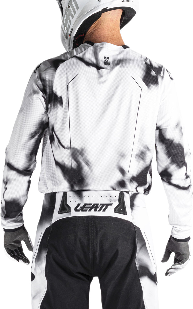 Leatt Moto 4.5 Motorradhose, Offroad-Stretch, mit Knieverstärkung, Lite White