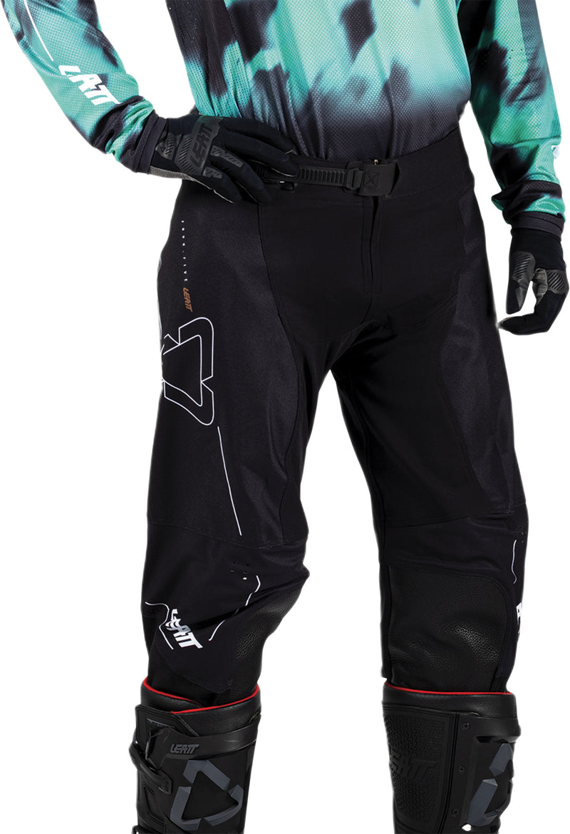 Leatt Moto 4.5 Motorradhose, Offroad-Stretch, mit Knieverstärkung, Schwarz