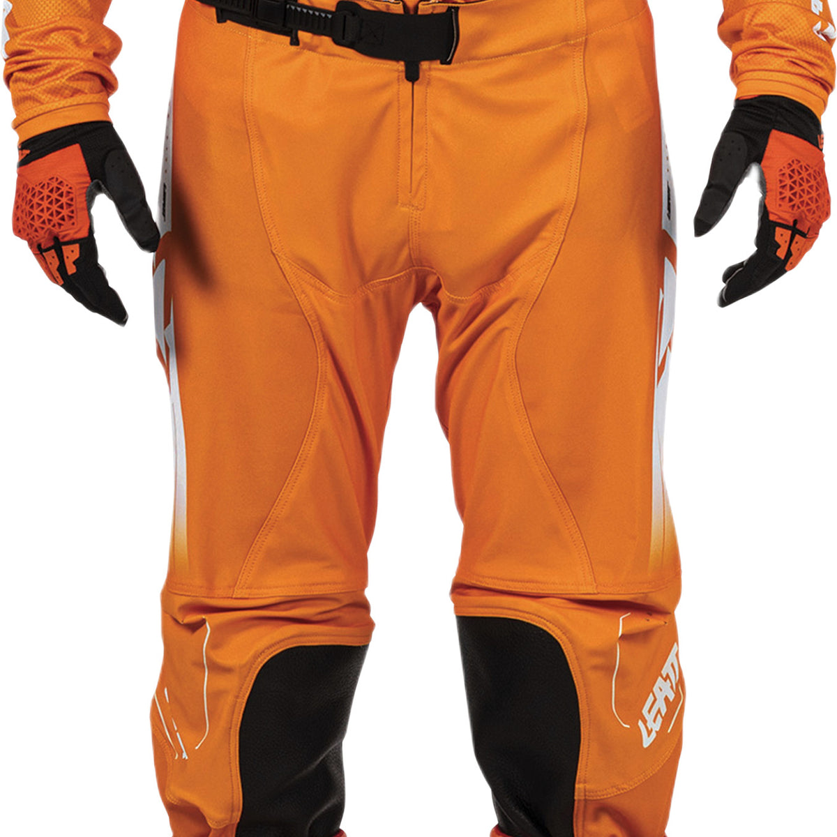 Leatt Moto 4.5 motorbroek offroad stretch met knieversteviging Oranje