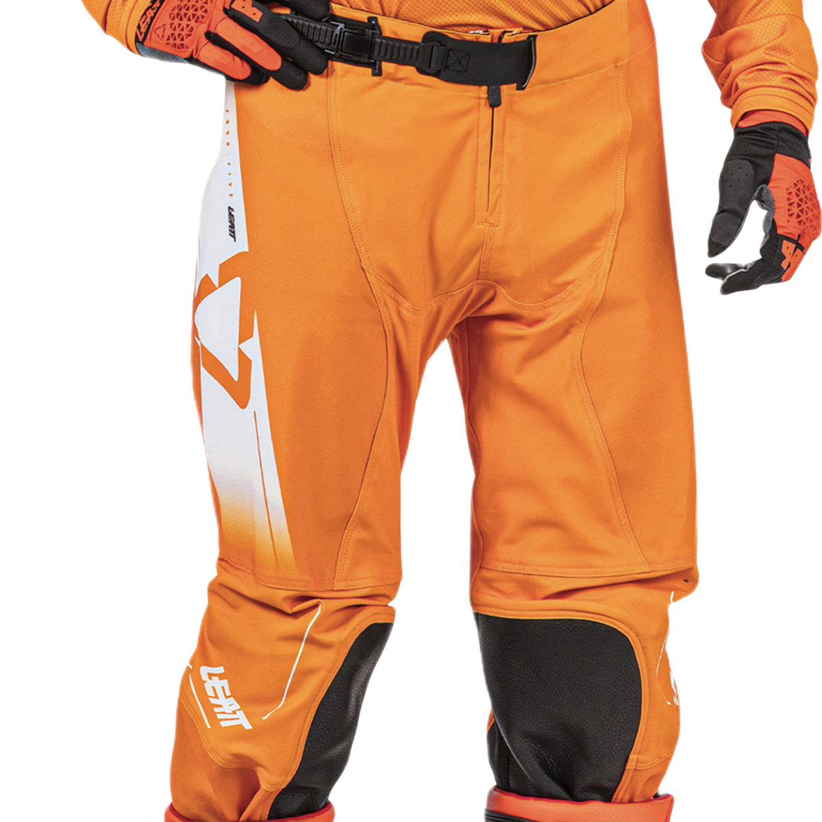 Leatt Moto 4.5 motorbroek offroad stretch met knieversteviging Oranje