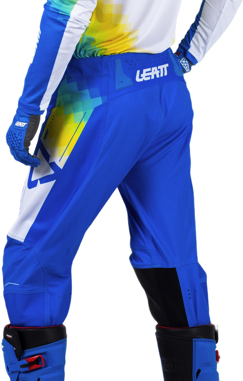 Leatt Moto 4.5 Motorradhose, Offroad-Stretch mit Knieverstärkung, Pixelblau