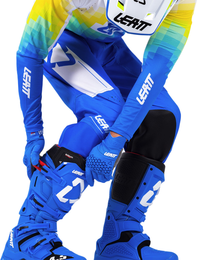 Leatt Moto 4.5 Motorradhose, Offroad-Stretch mit Knieverstärkung, Pixelblau