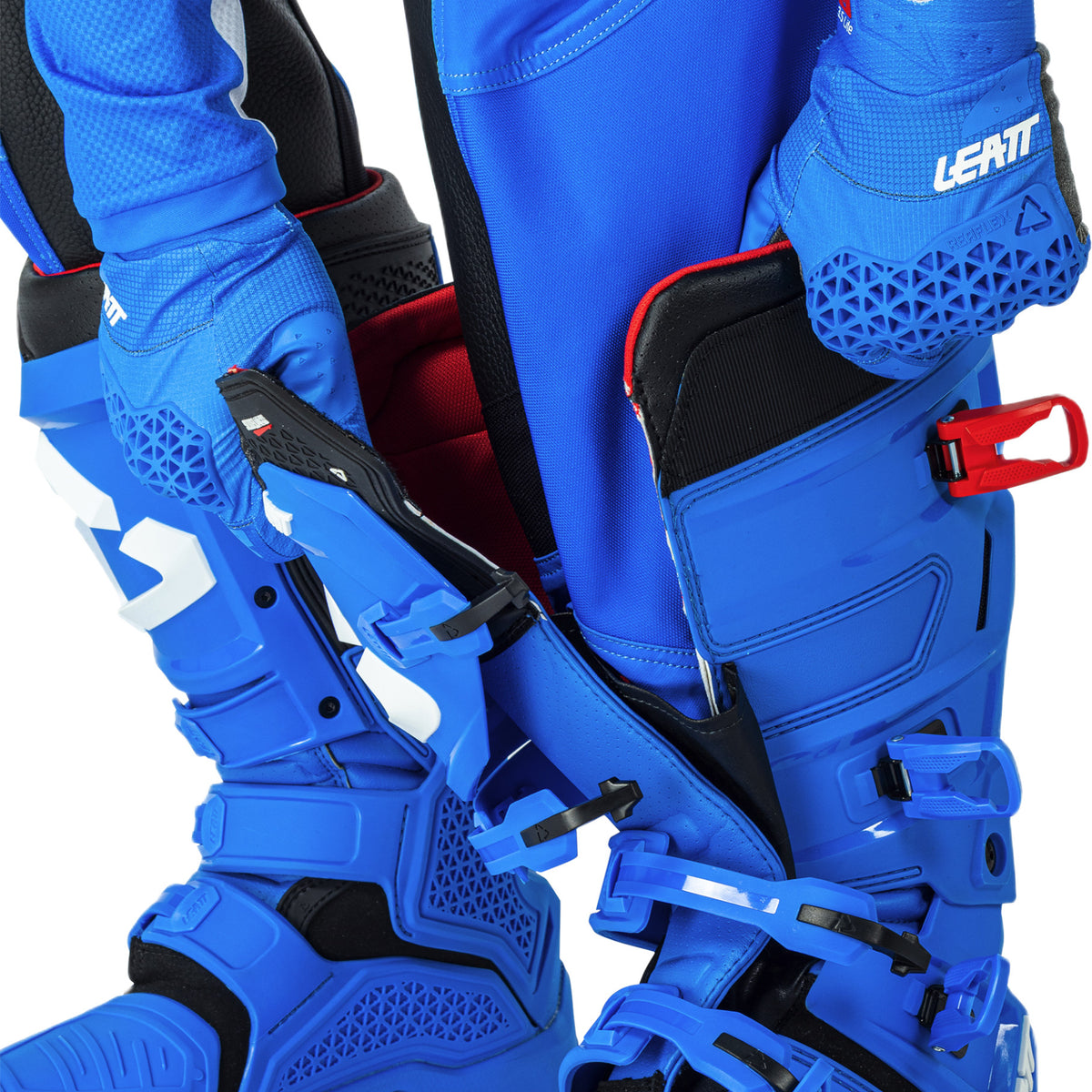 Leatt Moto 4.5 Motorradhose, Offroad-Stretch mit Knieverstärkung, Pixelblau