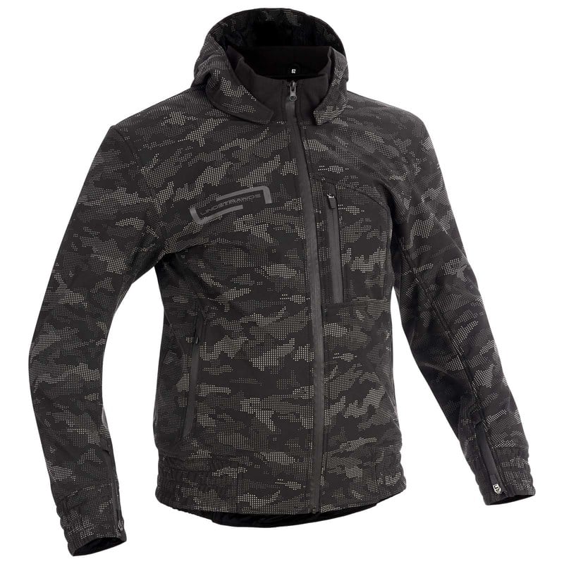 Lindstrands textile jacket frisen black/reflecting patter