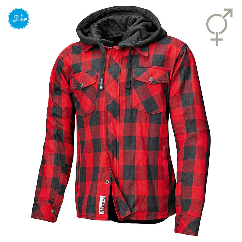Lumberjack ii flanellshirt black-red