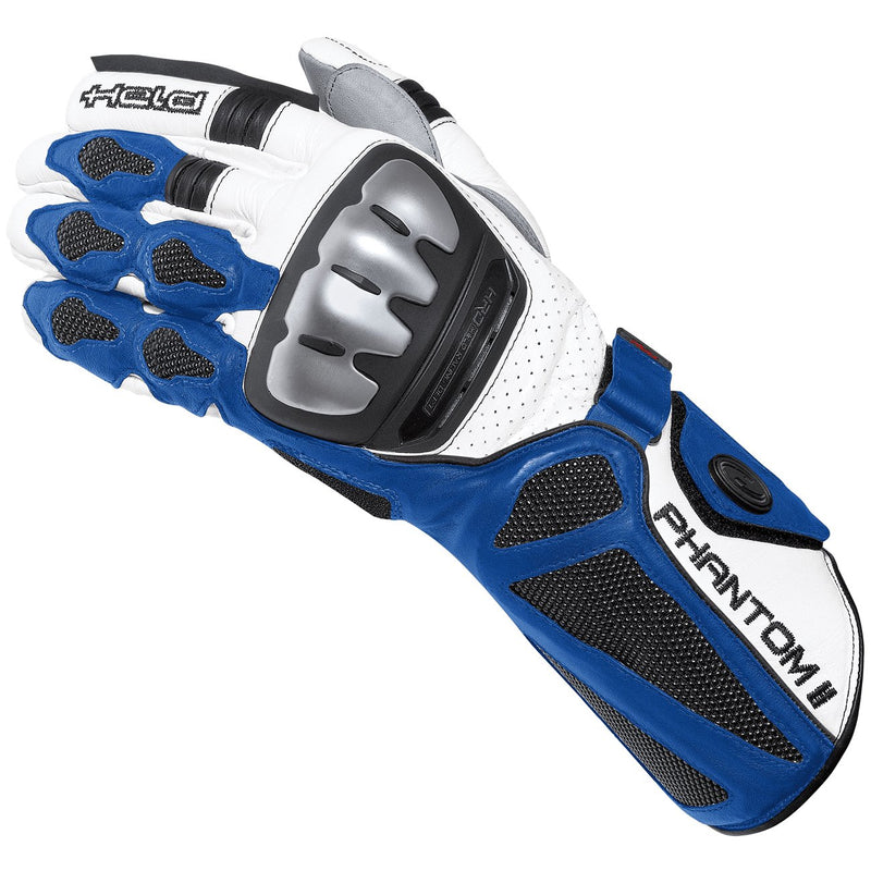 PHANTOM II RaceGLOVES WHITE-BLUE