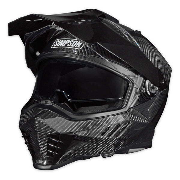Simpson Xcursion Carbon Adventure Helmet ECE 22.06 Pinlock Lightweight