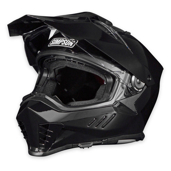 Simpson Xcursion Adventure Helmet ECE 22.06 Pinlock Solid Black Metal