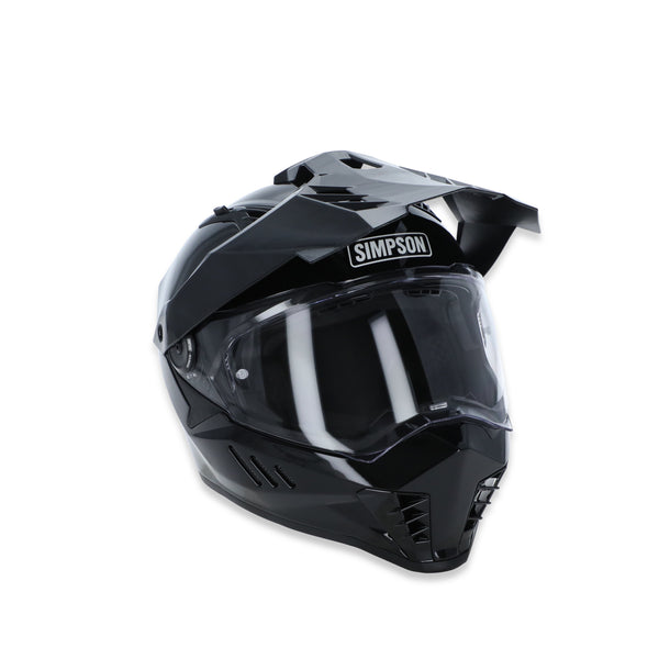 Simpson Xcursion Adventure Helmet ECE 22.06 Pinlock Solid Black Metal