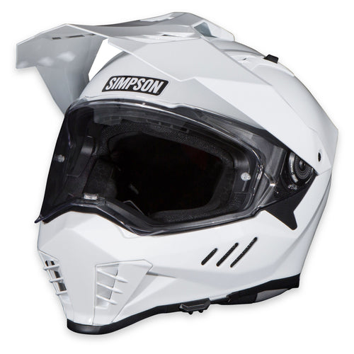 Simpson Xcursion Adventure Helmet ECE 22.06 Pinlock Solid White