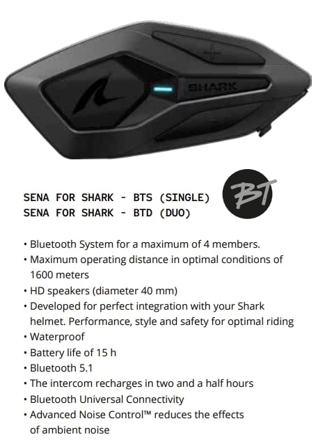 Sena For Shark - Bt Duo