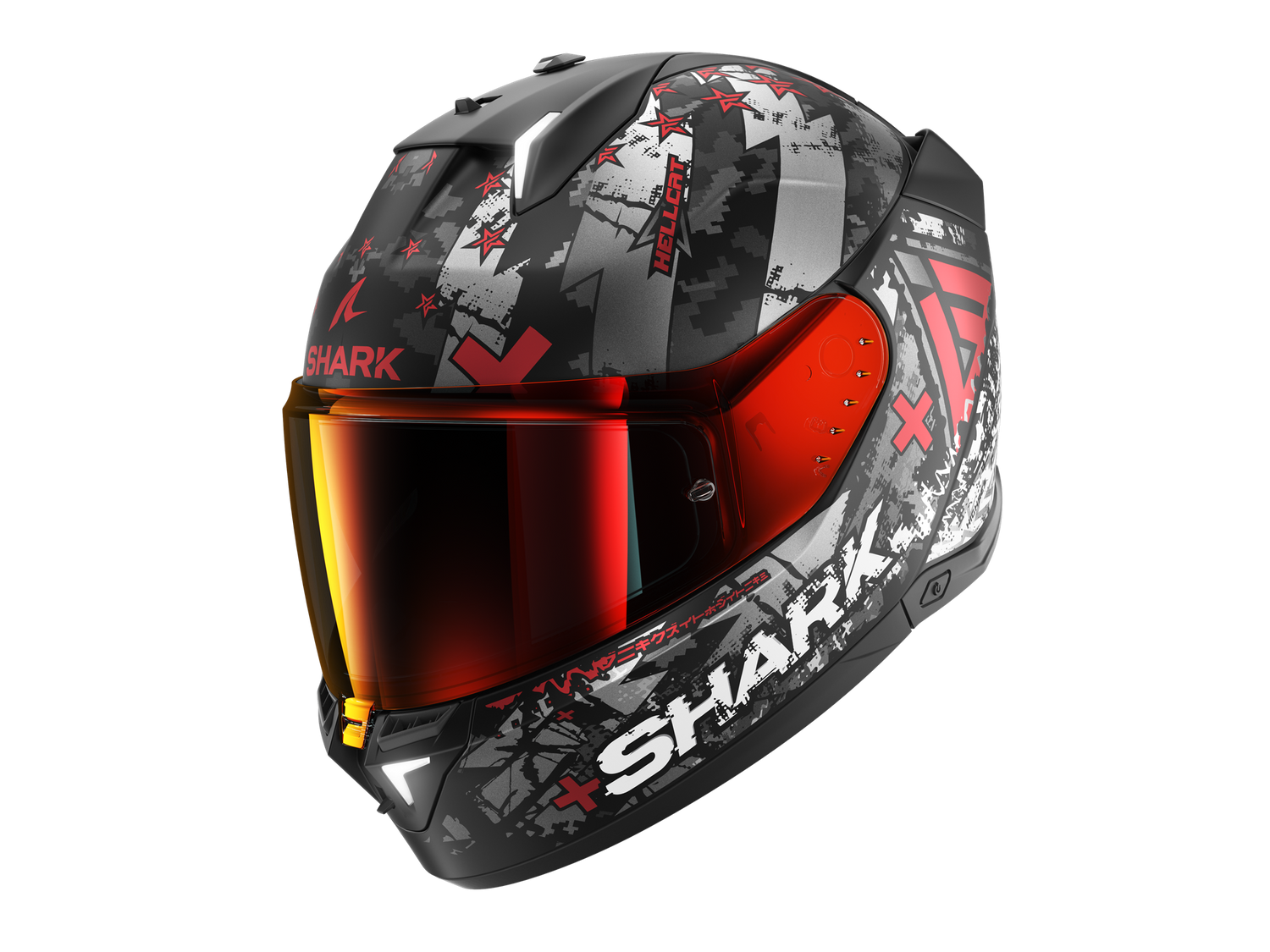 SHARK SKWAL i3 HELLCAT Mat Black Chrom Red