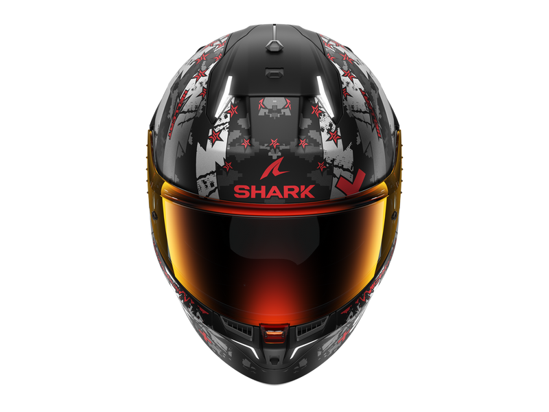 Shark Skwal I3 Hellcat Matt Schwarz Chrom Rot