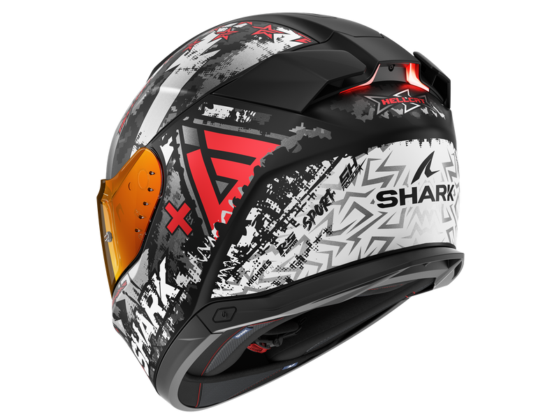 Shark Skwal I3 Hellcat Matt Schwarz Chrom Rot
