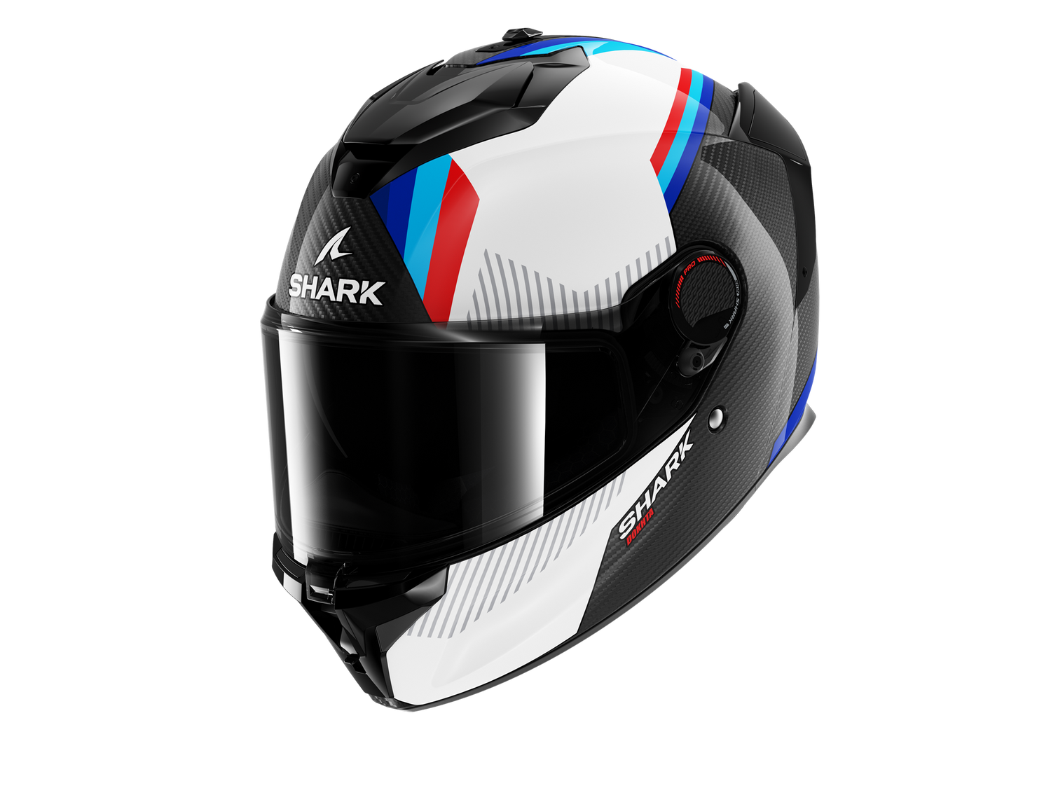 SHARK SPARTAN GT PRO DOKHTA CARBON Carbon White Blue