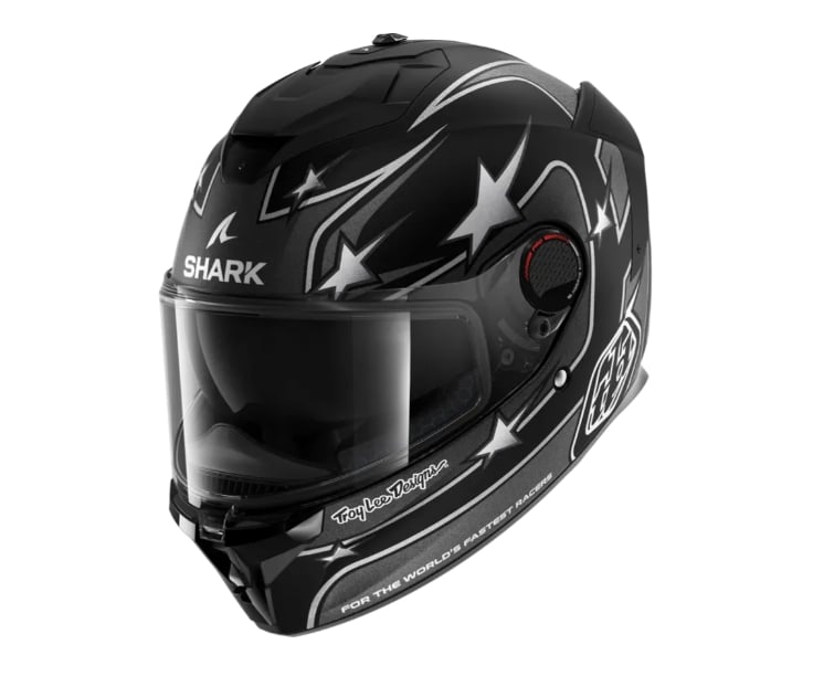 Shark Spartan GT Pro Flagstaff Matte TLD Schwarz Anthrazit Silber