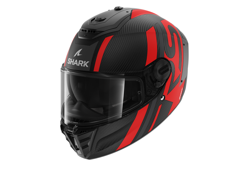 SHARK SPARTAN RS CARBON SHAWN Mat Carbon Anthracite Red