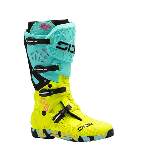 Sidi Crossair X Motorlaarzen Mint Fluo Geel – Motocross & Enduro Boots