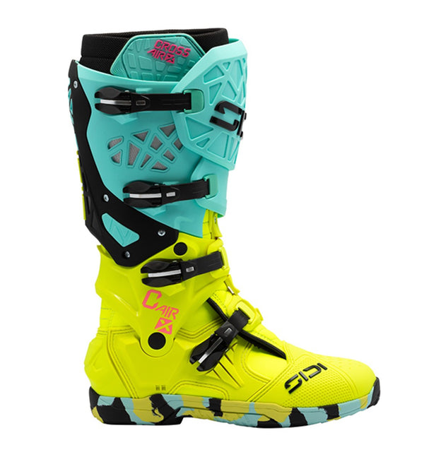 Sidi Crossair X Motorlaarzen Mint Fluo Geel – Motocross & Enduro Boots