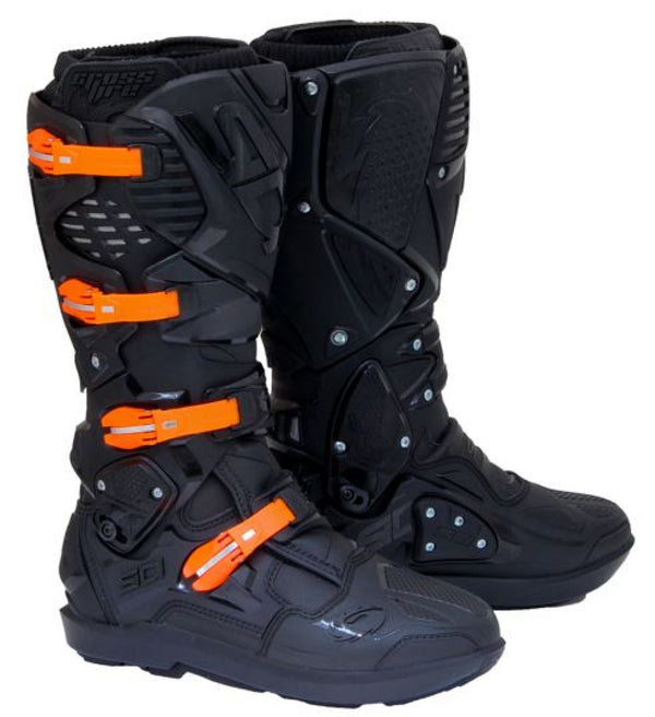 Sidi Crossfire 3 SRS Motorlaarzen Zwart Oranje – Motocross & Enduro Boots