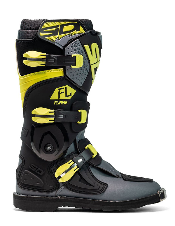 Sidi Flame Motorlaarzen Zwart Lime Grijs – Motocross & Enduro Boots