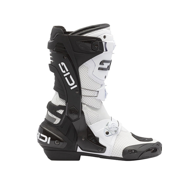 Sidi Rex Air Motorcycle Boots White Black – Ventilated High Performance Race Boots